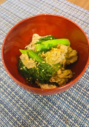 小松菜と牛肉の和物-レシピのメイン写真