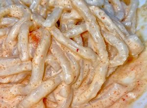 牛乳豆乳使わない！明太クリームうどん-レシピのメイン写真