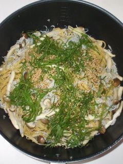 大葉キノコの和風パスタ♪簡単めんつゆ-レシピのメイン写真