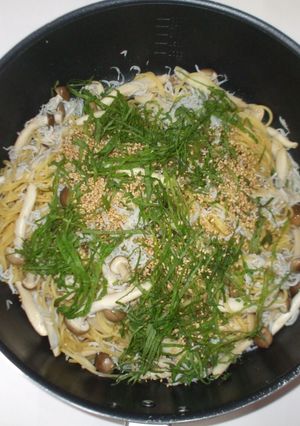 大葉キノコの和風パスタ♪簡単めんつゆ-レシピのメイン写真