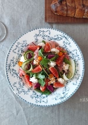 いちじく、生ハム、モッツァレラのサラダ🌿-レシピのメイン写真