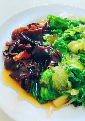 レタスとキクラゲの甘酢あん　蜂蜜で♪-レシピのメイン写真