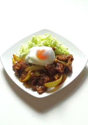カレー粉マシマシ☆スパイシーラム玉&温玉-レシピのメイン写真