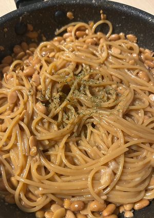 ワンパン 和風納豆パスタ-レシピのメイン写真