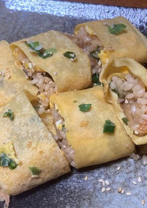 朝ごはんに！豆腐皮の中華おこわ包み焼き-レシピのメイン写真