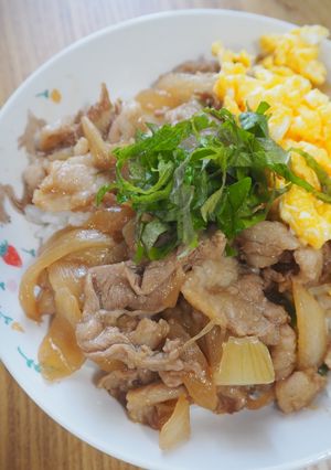 豚丼♪【簡単丼】大葉と酢でさっぱり！-レシピのメイン写真