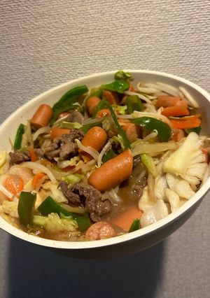 エバラ黄金の味で炒める肉野菜炒め-レシピのメイン写真