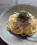 柚子胡椒が香る！大葉としらすのパスタ