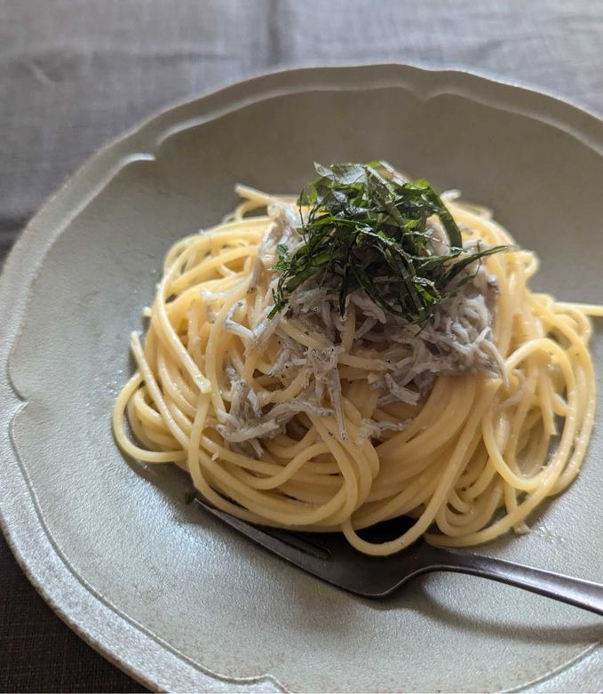 柚子胡椒が香る！大葉としらすのパスタ-レシピのメイン写真