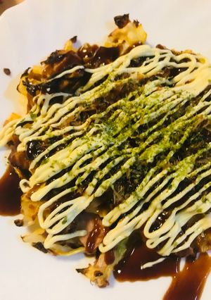かきあげをつかったお好み焼き-レシピのメイン写真