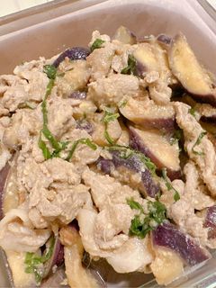 豚肉と茄子の梅生姜焼き♡-レシピのメイン写真