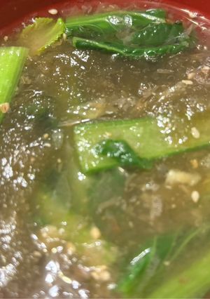 とろろ昆布と小松菜のかちゅー湯-レシピのメイン写真