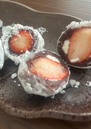 ライスペーパーで簡単いちご大福-レシピのメイン写真