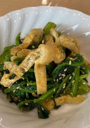 ほうれん草と油揚げのごまあえ-レシピのメイン写真