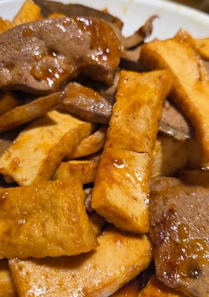 厚揚げと豚レバーの炒め物-レシピのメイン写真