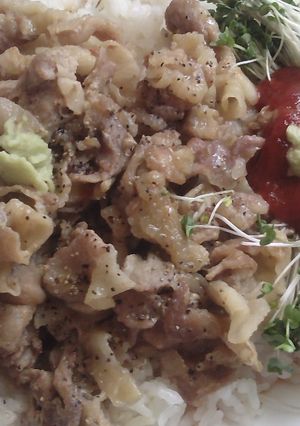 土鍋炊きでカフェ丼V7〜豚こま＆スプラウト2-レシピのメイン写真