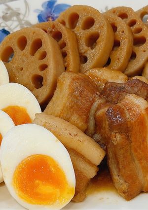 れんこん入り豚の角煮-レシピのメイン写真