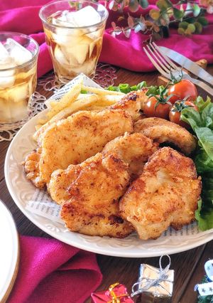 簡単節約☆鶏むね肉でフライドチキン。-レシピのメイン写真