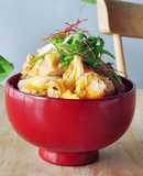 昆布巻きの煮汁再利用で簡単☆親子丼☆昼食