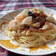 柏産カブとツナの和風スパゲティ【柏市学校給食】