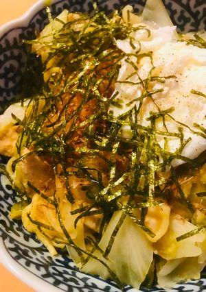 玉のせ●ゴーヤ＆キャベツの鶏肉焼きそば-レシピのメイン写真