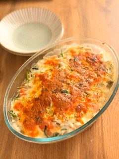 鮭ときのことほうれん草のクリームグラタン-レシピのメイン写真