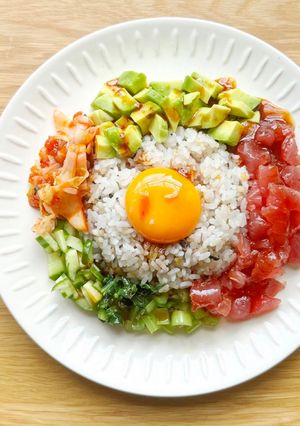 ざくざくお野菜とポキの丼-レシピのメイン写真