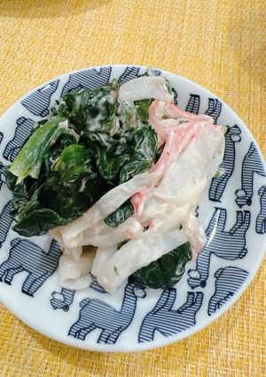 ほうれん草とカニカマのサラダ-レシピのメイン写真