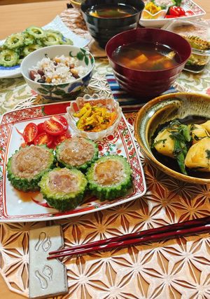 見た目も可愛いゴーヤの肉詰め-レシピのメイン写真
