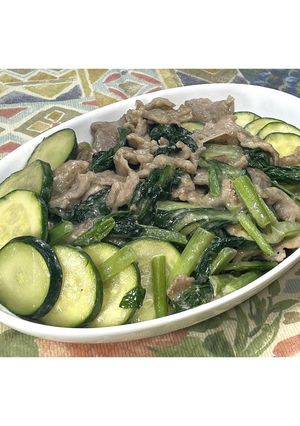 豚肉とズッキーニのオイマヨ炒め★動画あり-レシピのメイン写真