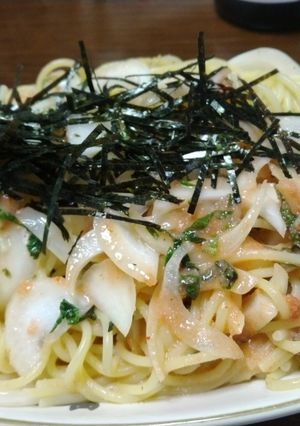 新玉の明太スパゲッティ-レシピのメイン写真