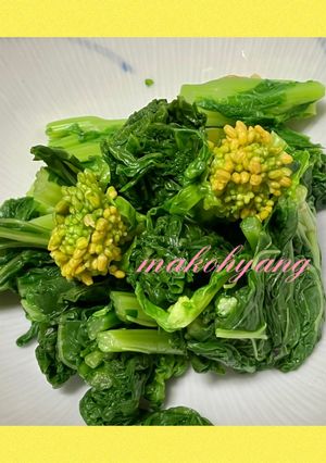 食育☆菜の花おひたしと辛子味噌和え副菜-レシピのメイン写真