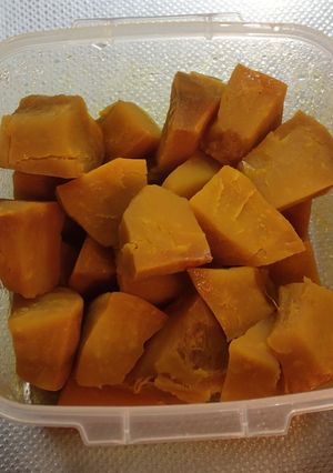 レンジでかぼちゃ甘煮-レシピのメイン写真