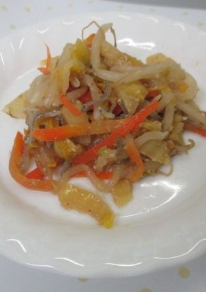 【学校給食】白菜ともやしのごまじゃこあえ-レシピのメイン写真