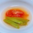トマトと絹さやのさっぱりスープ