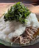 うまっ！大根おろし＆とろろのあいがけ蕎麦