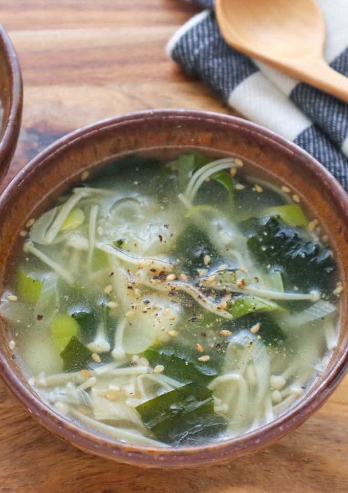 食欲そそる♡長ねぎとえのきの中華スープ-レシピのメイン写真