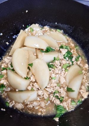 かぶと鶏ひき肉のあんかけ-レシピのメイン写真