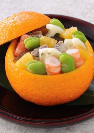 紅甘夏とそらまめのちらし寿司-レシピのメイン写真