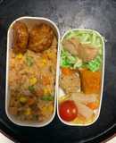 全てレンジ洋風梅オイ照り味炒飯弁当