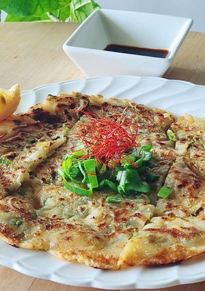 簡単本格大阪ねぎ焼き☆青い部分活用☆昼食-レシピのメイン写真