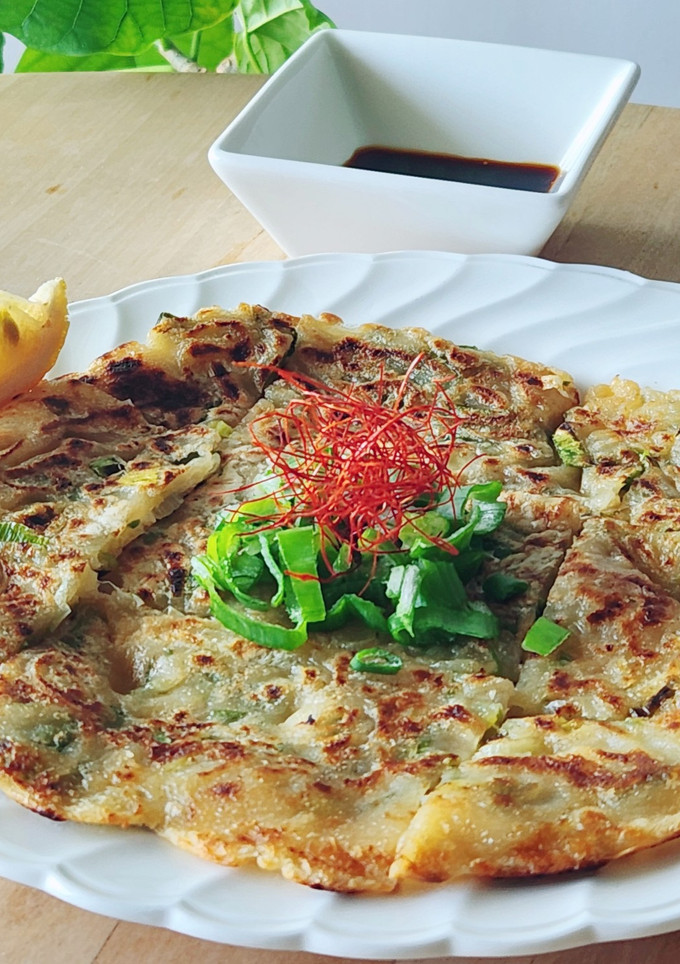 簡単本格大阪ねぎ焼き☆青い部分活用☆昼食-レシピのメイン写真