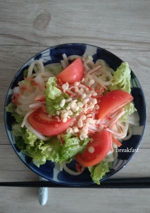 ノンストレスなサラダうどん-レシピのメイン写真