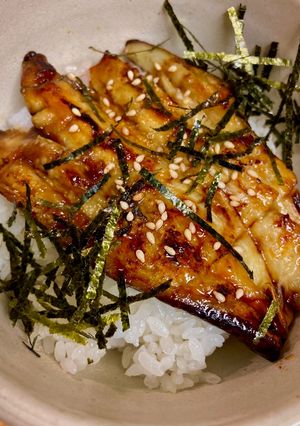 シンプル簡単　秋茄子の蒲焼き丼-レシピのメイン写真