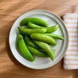 スナップエンドウの下ごしらえと塩茹で