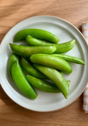 スナップエンドウの下ごしらえと塩茹で-レシピのメイン写真