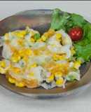 とうもろこしと玉ねぎのもちもち焼き