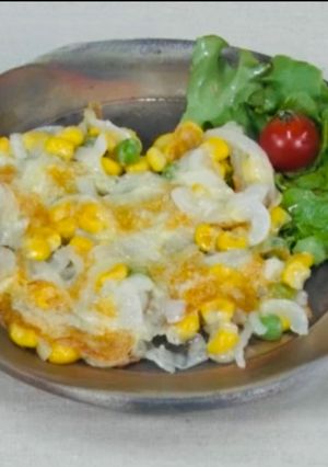 とうもろこしと玉ねぎのもちもち焼き-レシピのメイン写真