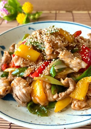簡単夕食主菜・肉料理★豚こまピーマンねぎの酢豚-レシピのメイン写真