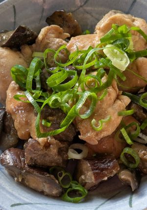 茄子と鶏肩肉の麺つゆ味噌炒め-レシピのメイン写真
